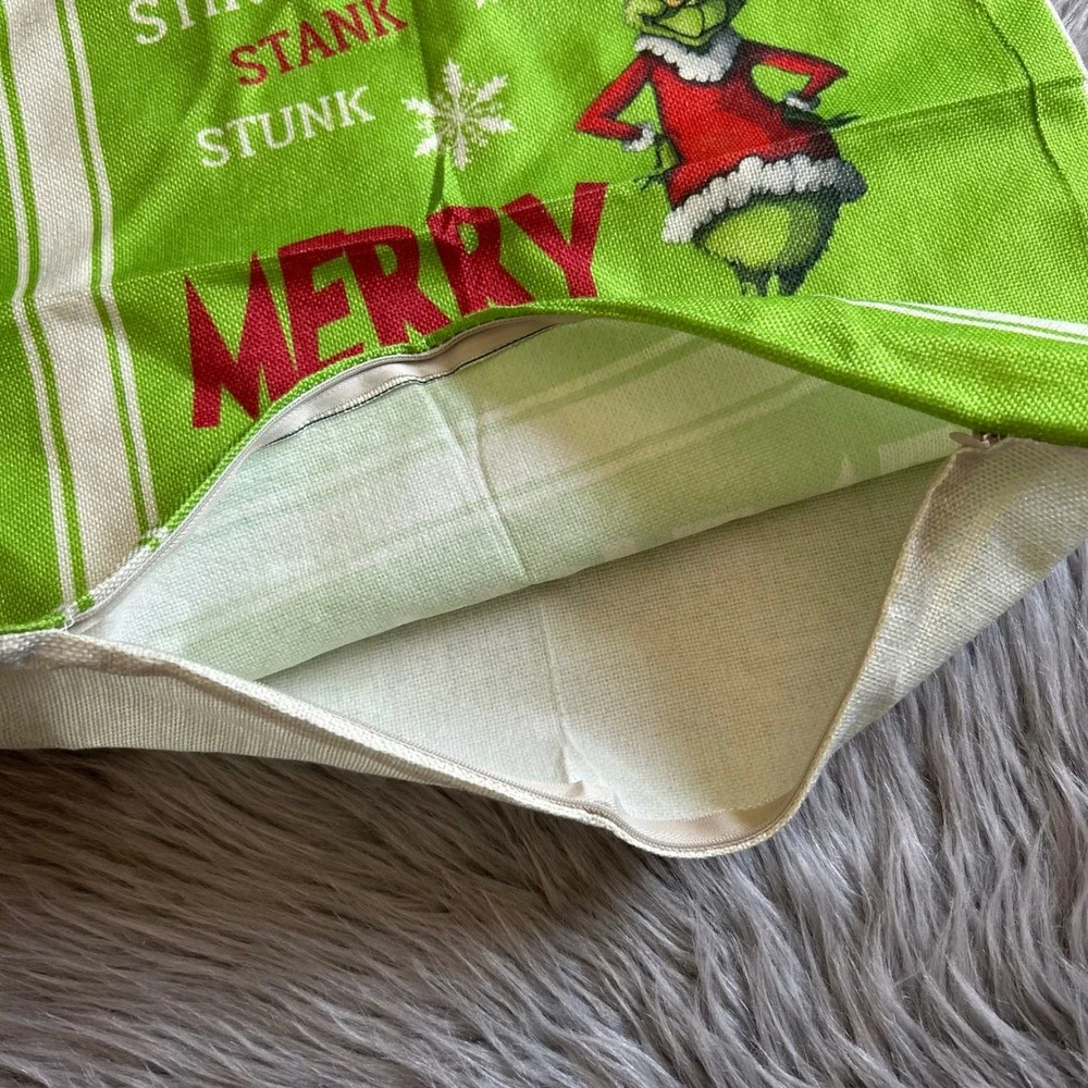 Grinch Throw‎ Accent Pillow Case With Zipper